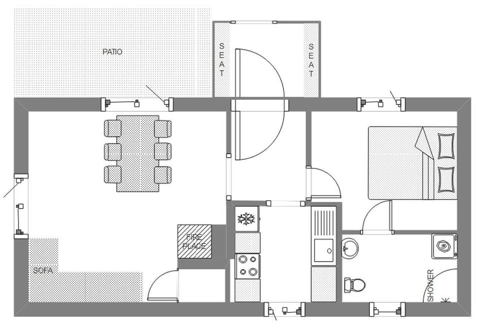 Floorplan of the cottage