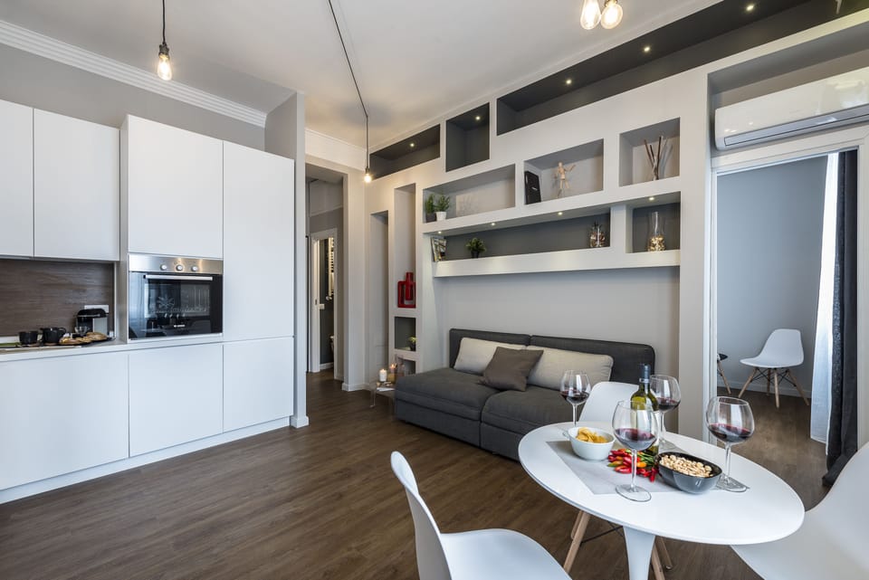 Superior Apartment, 1 Bedroom | Living room | Flat-screen TV