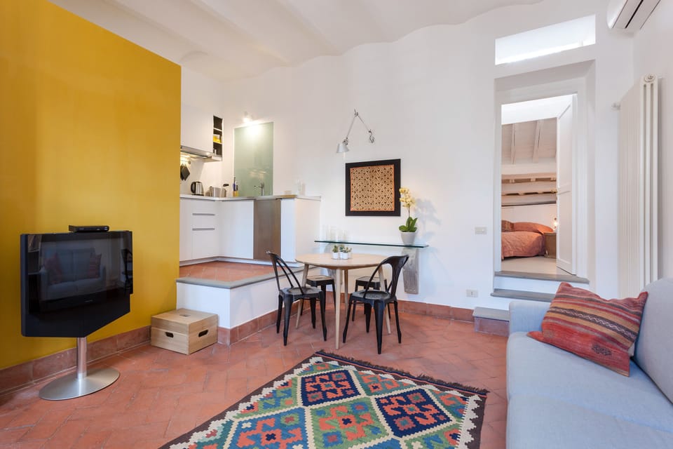 Apartment, 1 Bedroom, Terrace | Living area | Flat-screen TV
