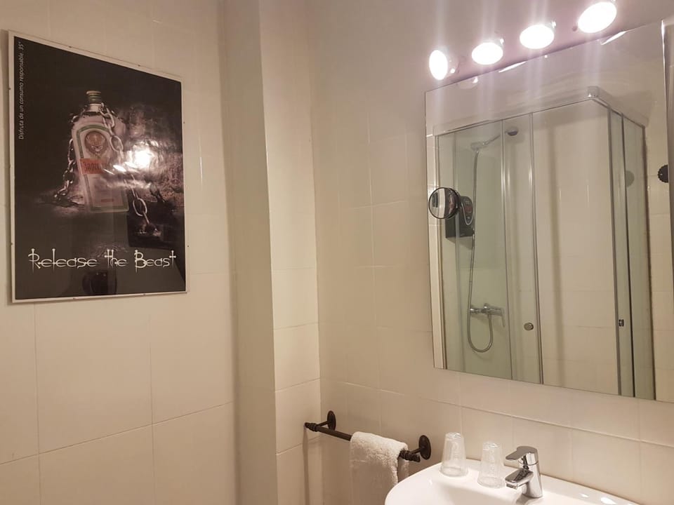 Shower, hair dryer (on request), towels