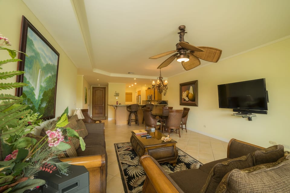 Condo, Multiple Beds (Los Suenos Resort Del Mar 4G) | Living area | Flat-screen TV