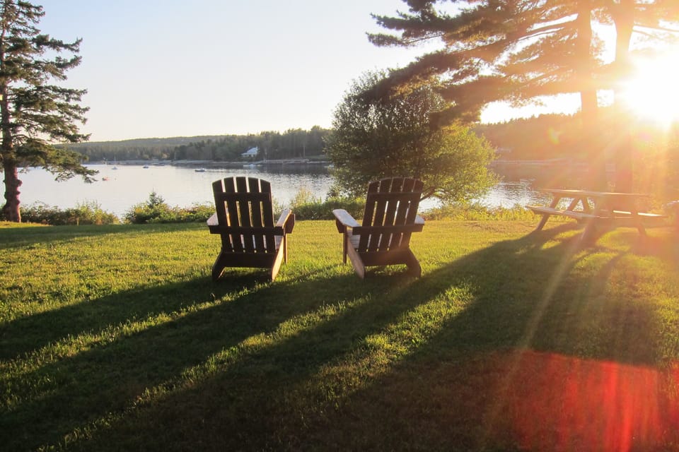 Sunset on the lawn