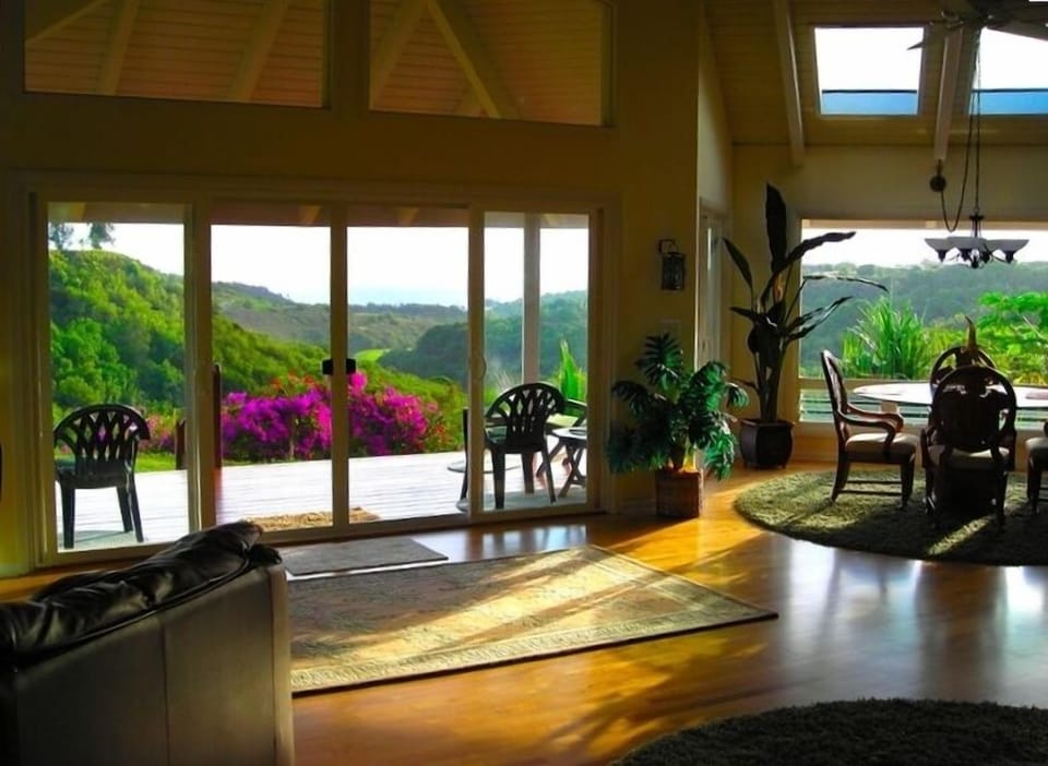 Back Deck Overlooks Valley Considered Sacred By Early Hawaiians