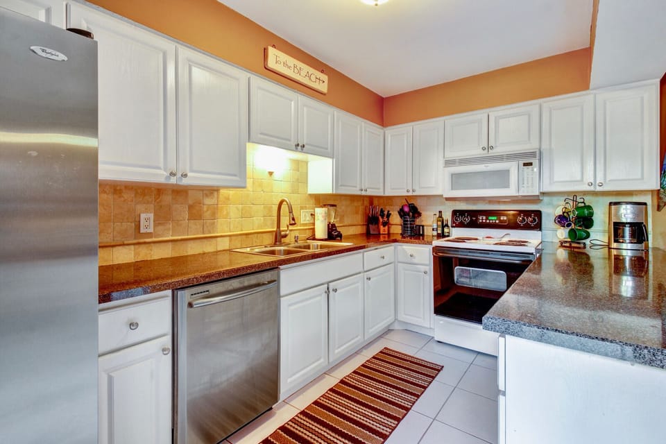 fully stocked kitchen area..