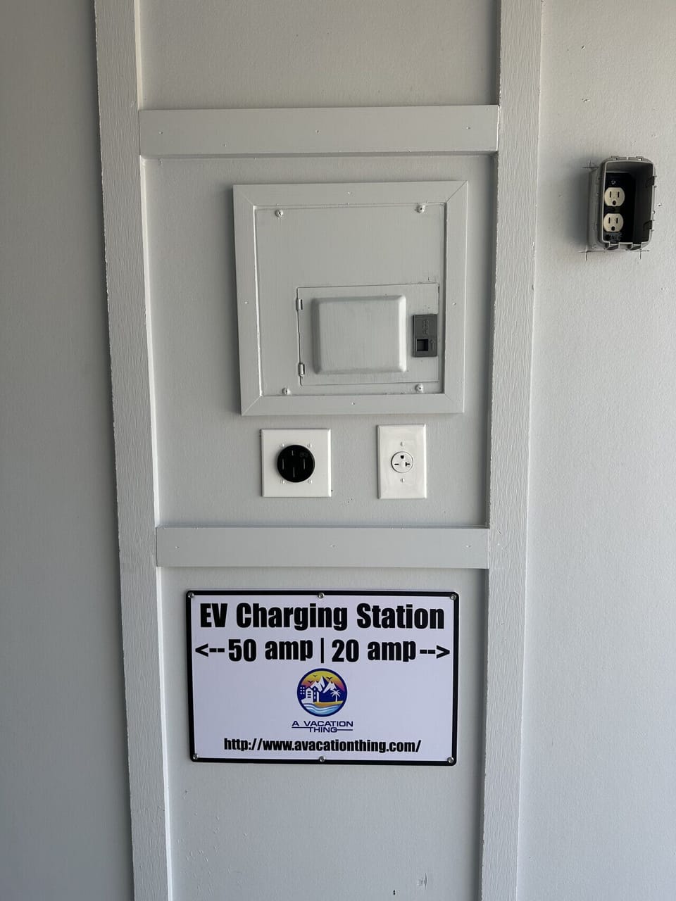 Garage - EV Charging Station (50 amp & 20 amp) - bring your own charger