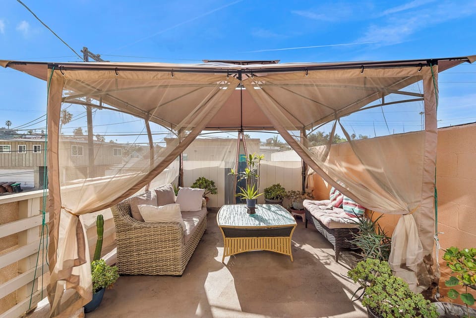 One of 2 private patios connected to your apartment