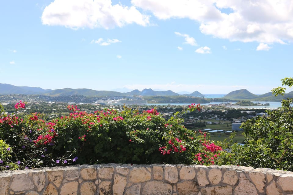 The view from our pool looking towards St. Johns Harbor.