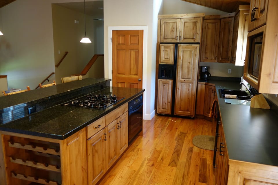 The kitchen is fully equipped with all appliances, amenities and utensils.  