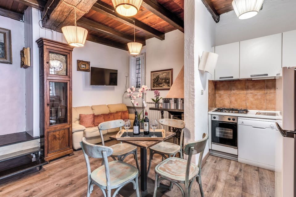 Apartment, 1 Bedroom | Living area | 28-inch LCD TV with cable channels, TV