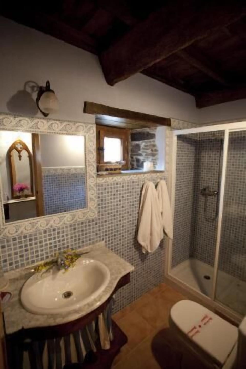 Free toiletries, hair dryer, bidet, towels