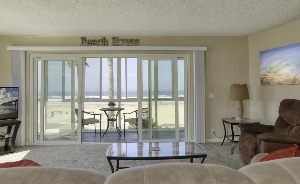 Enjoy the beach from your private patio regardless of the weather