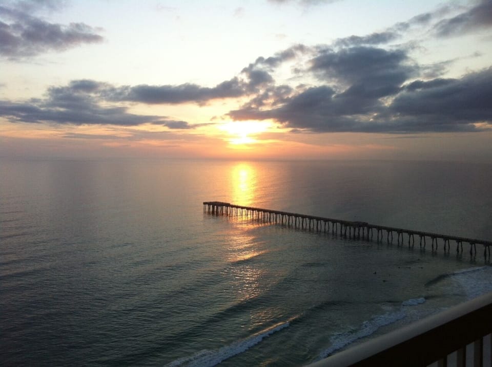 Your view of sun setting. 