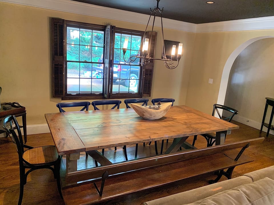 Dining table seats 10