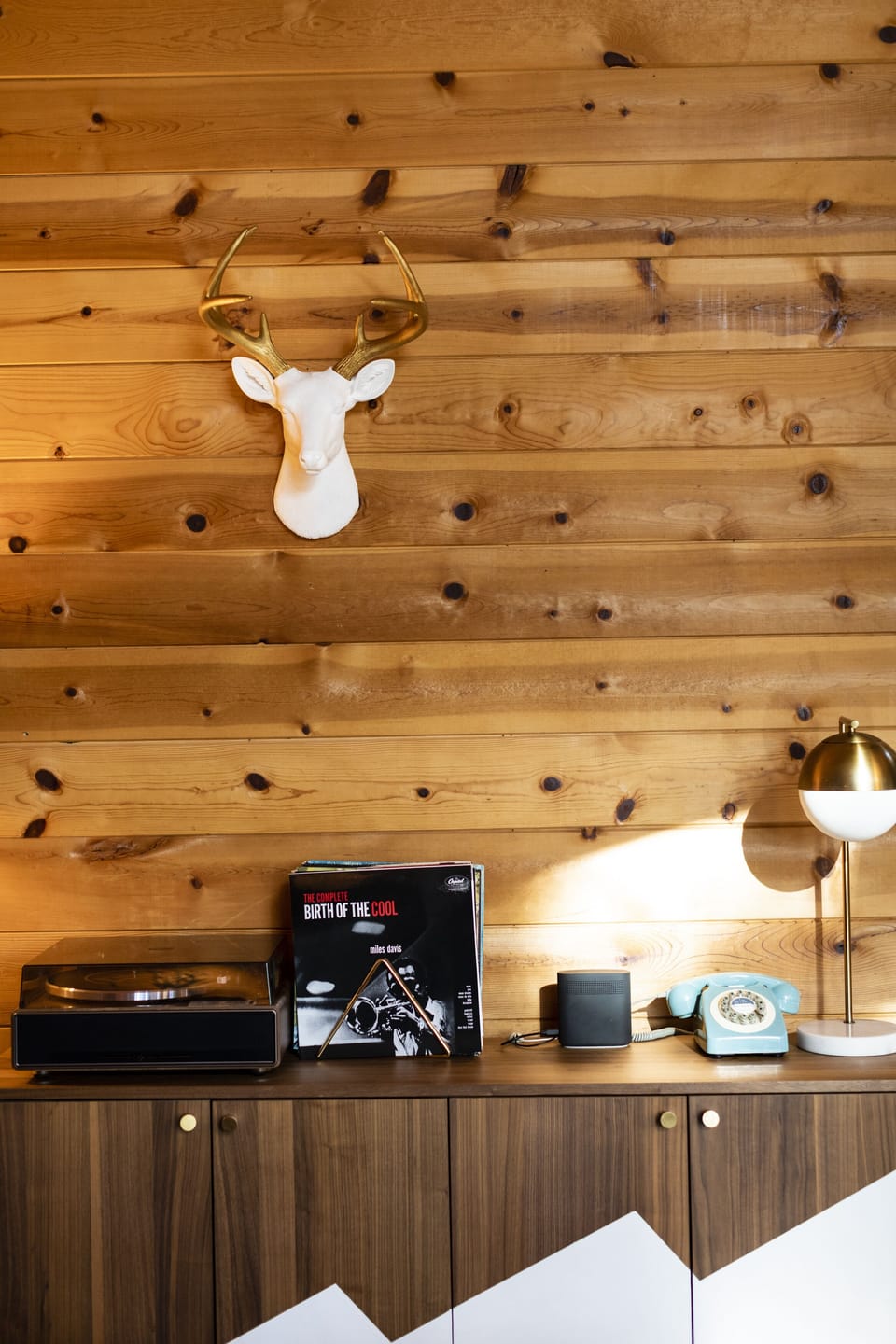 Set the vibe with our thoughtfully curated album section or bluetooth your music