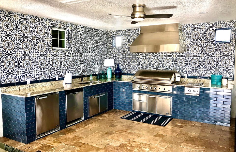 Recently updated outdoor kitchen