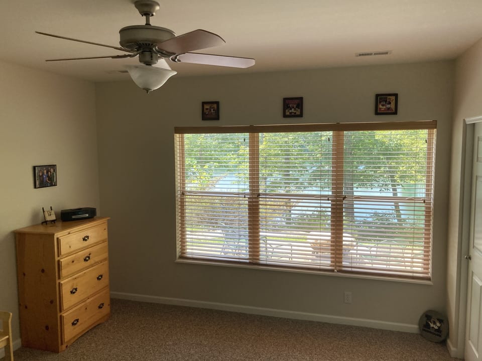 Third bedroom downstairs with view to Alpine Lake