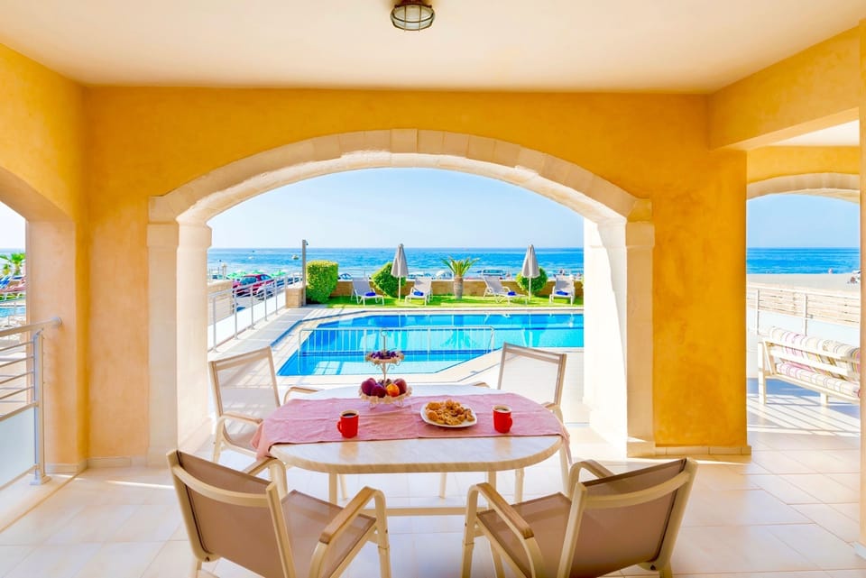 Beachfront location