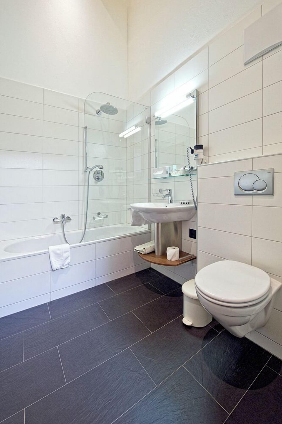 Free toiletries, hair dryer, towels