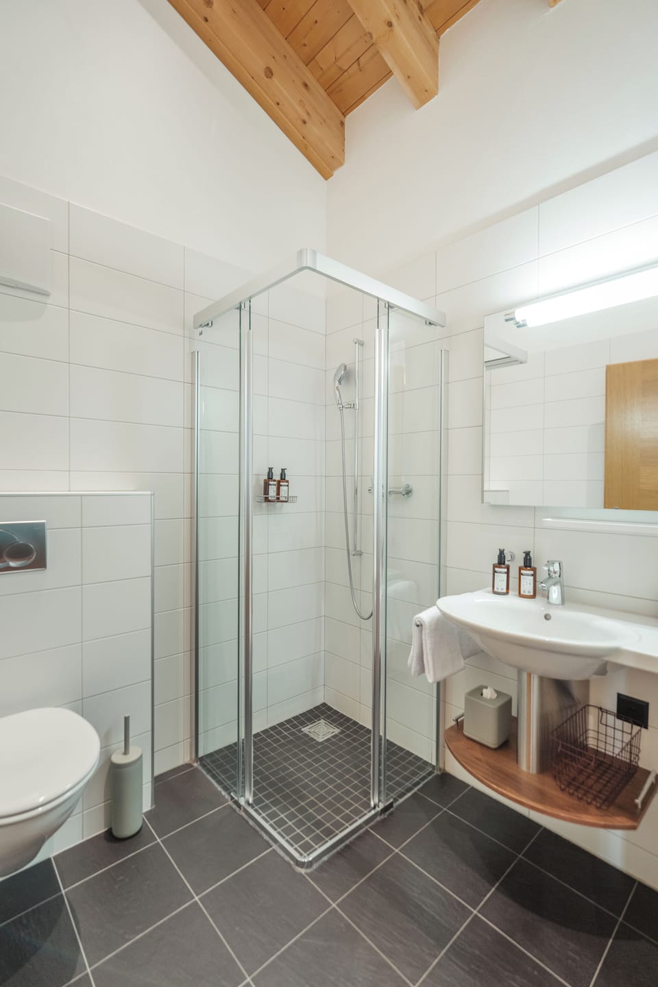 Free toiletries, hair dryer, towels