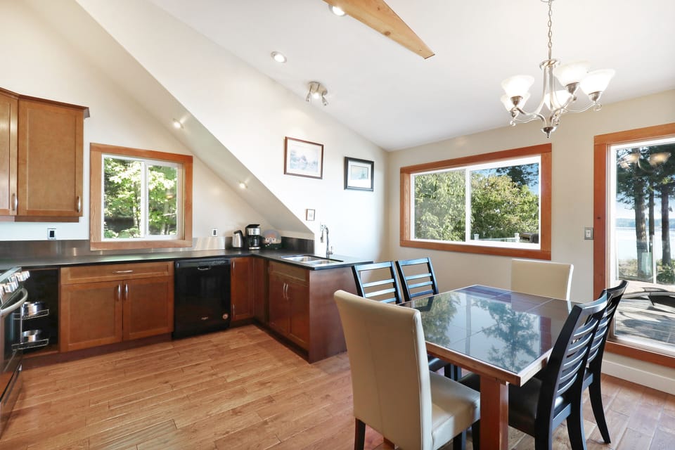 Dining area and kitchen