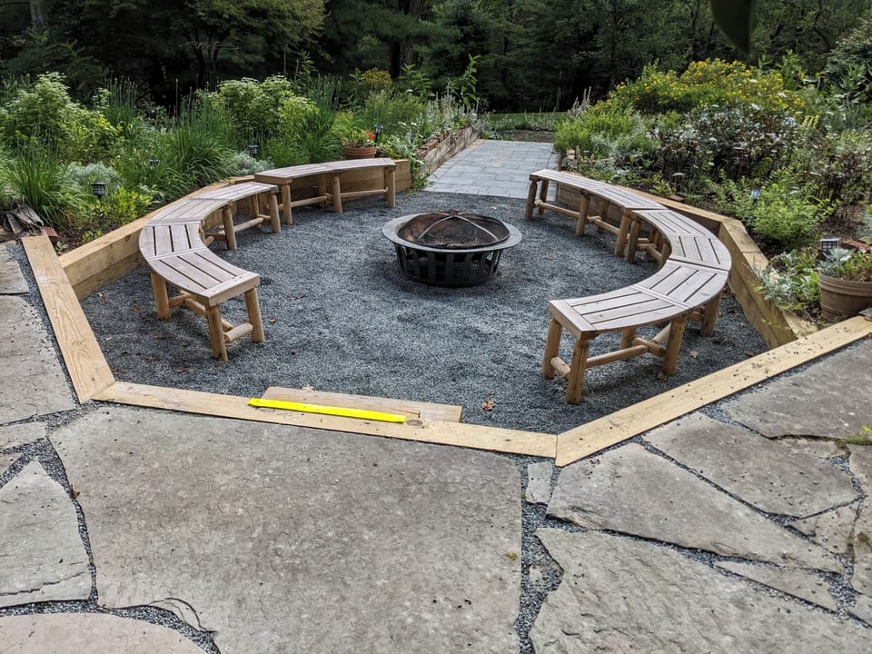 Upgraded Fire pit, wood is supplied
