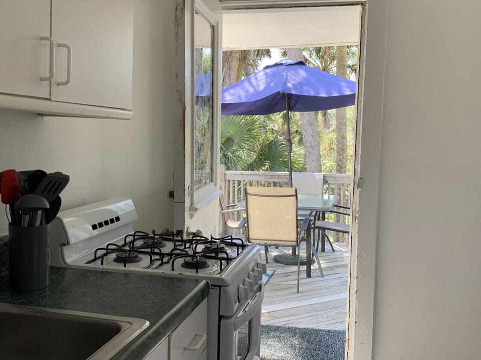 Kitchen View To Deck