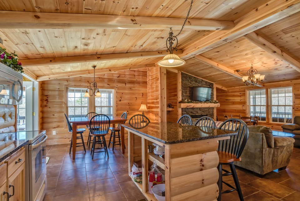 Seating for 8 in the eat in Kitchen