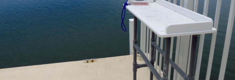 Fish cleaning station with fresh water!


