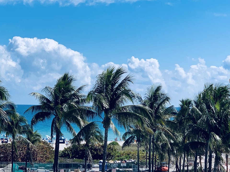 The famous SoBe beach across the street 