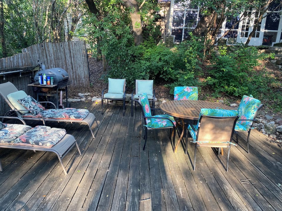 Poolside deck and patio chill and grill