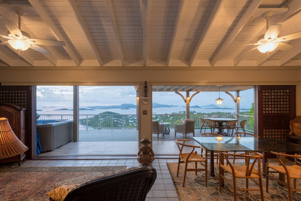 Panoramic View of Islands and Sea as seen from the Kitchen