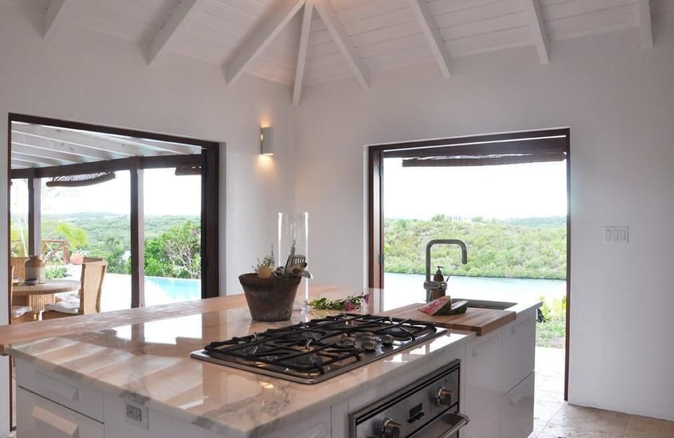 Kitchen with views