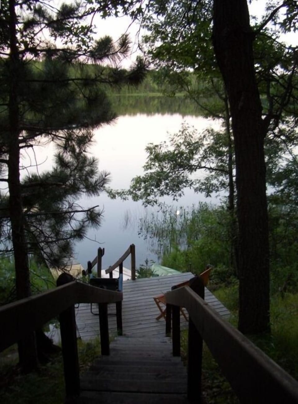 Stairs to the lake