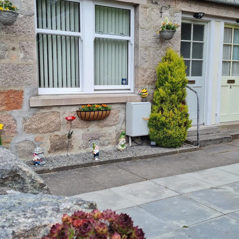 front door of cottage.