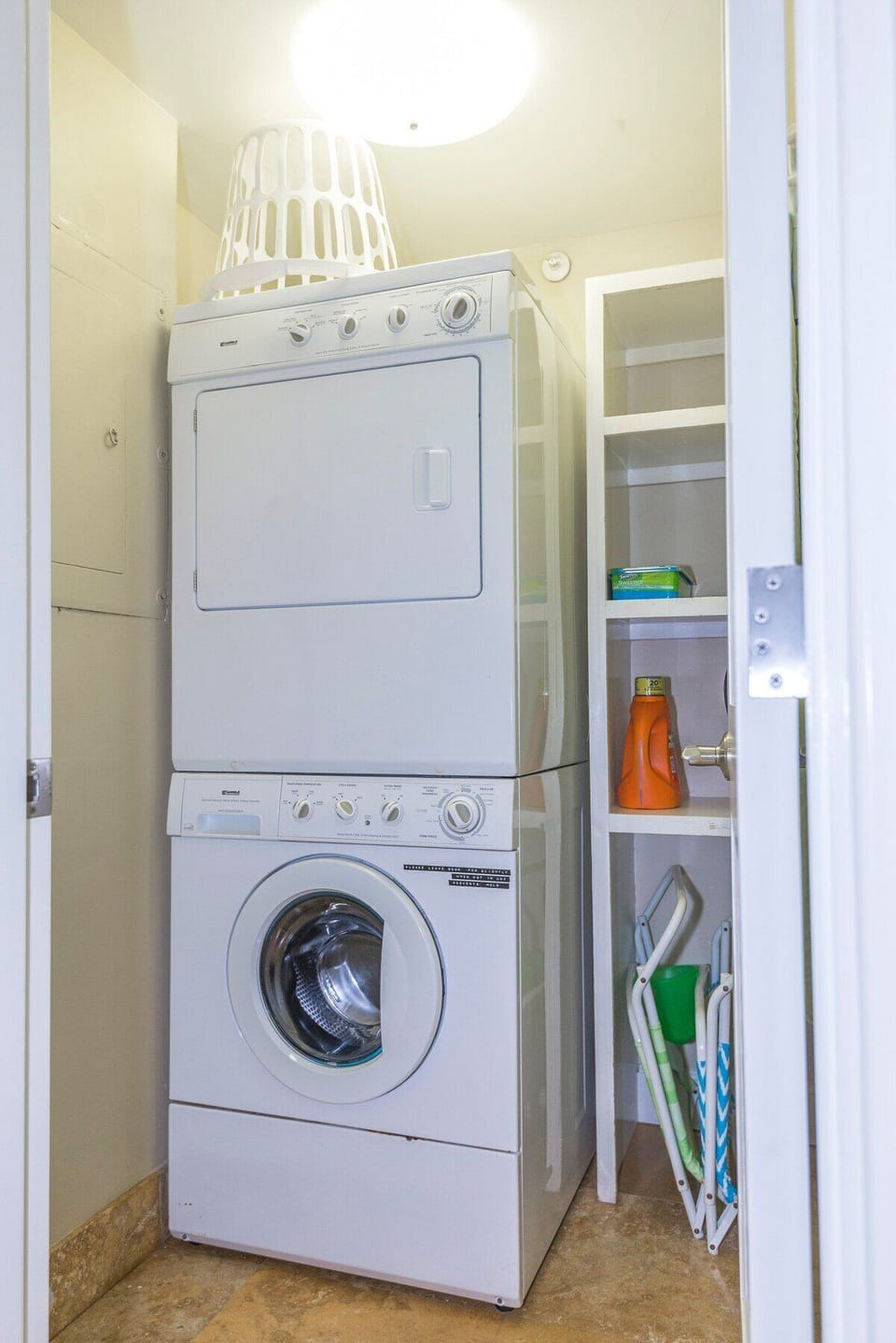 Convenient in-unit washer and dryer for extended stays.