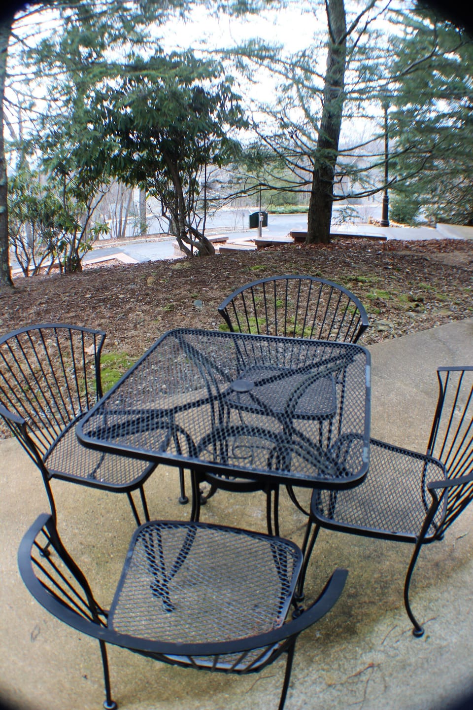 Private patio seating