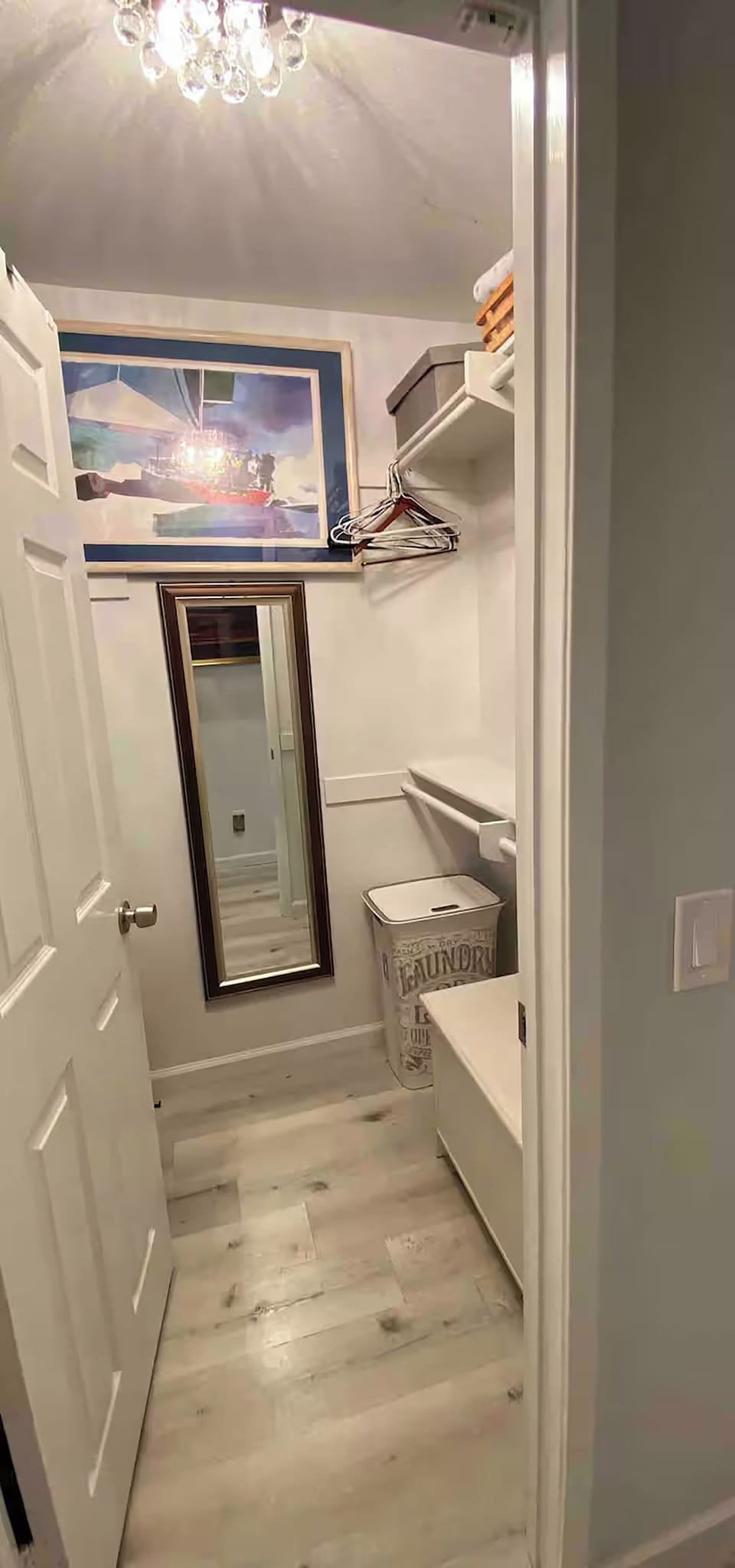 Primary bedroom features generous storage space for your convenience.
