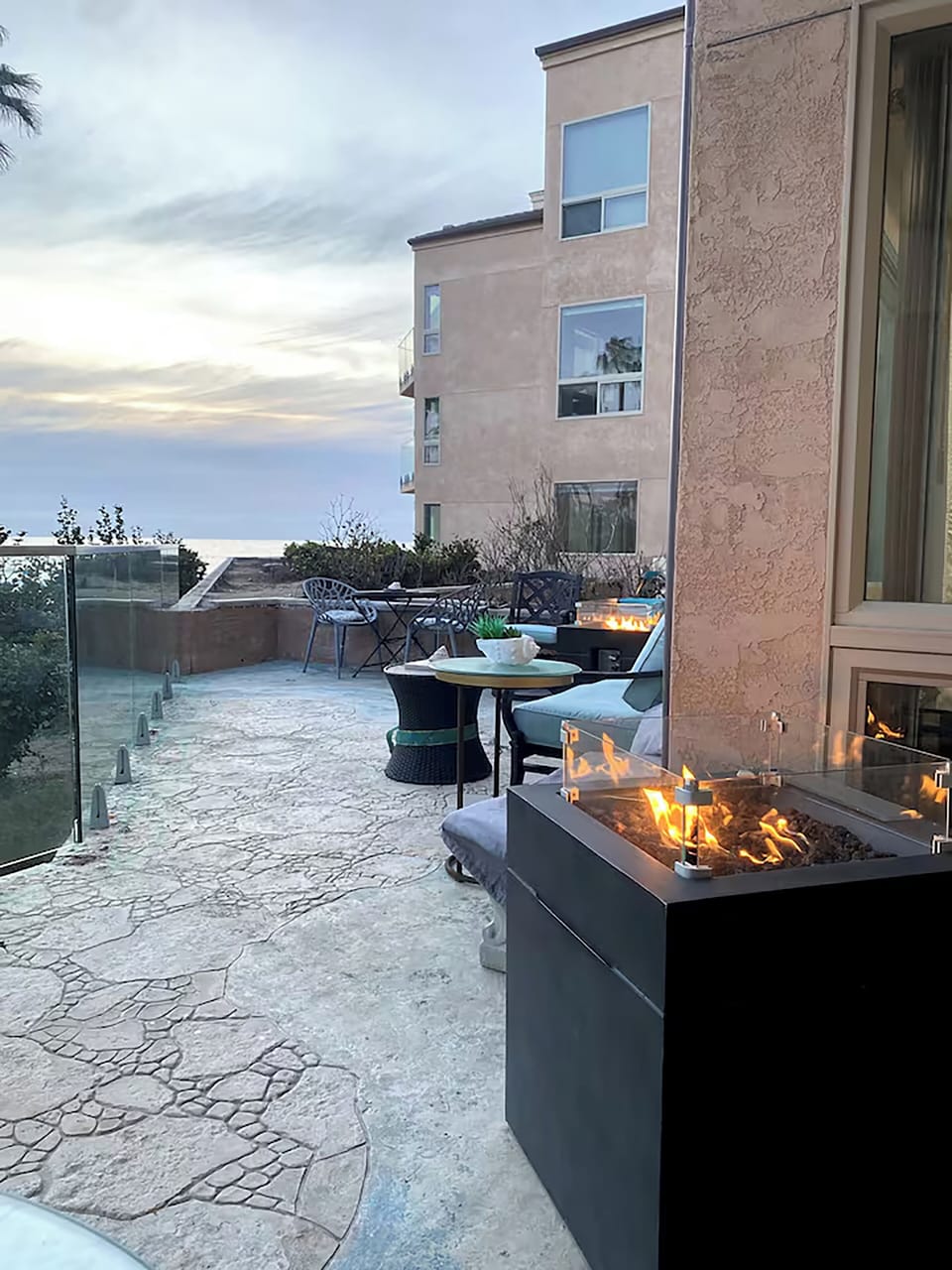 This spacious patio is the largest in the complex.