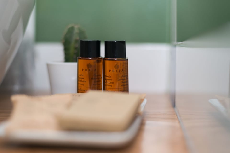 Deluxe Double Room, Balcony | Bathroom | Shower, rainfall showerhead, eco-friendly toiletries, hair dryer