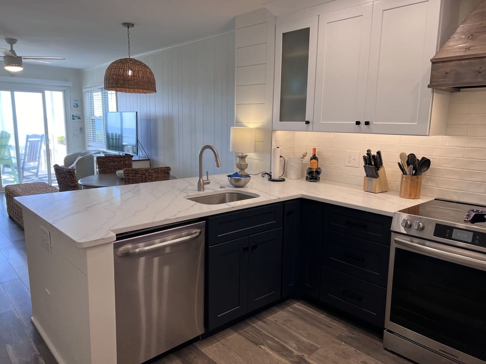 Gorgeous newly renovated kitchen with dining and living area improvements!