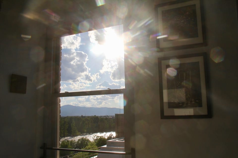 afternoon sun in the condo
