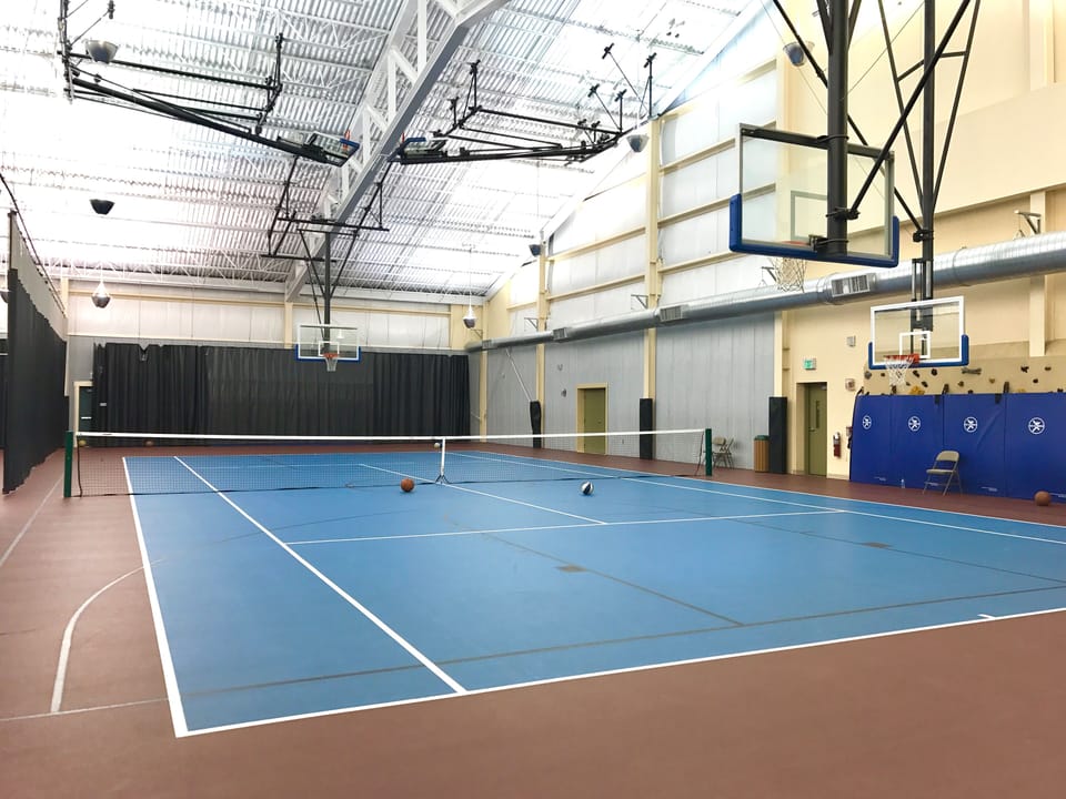 Indoor basketball / tennis courts
