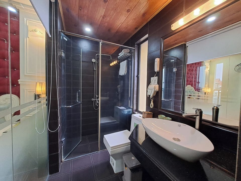 VIP Room 2 | Bathroom | Shower, rainfall showerhead, eco-friendly toiletries, hair dryer