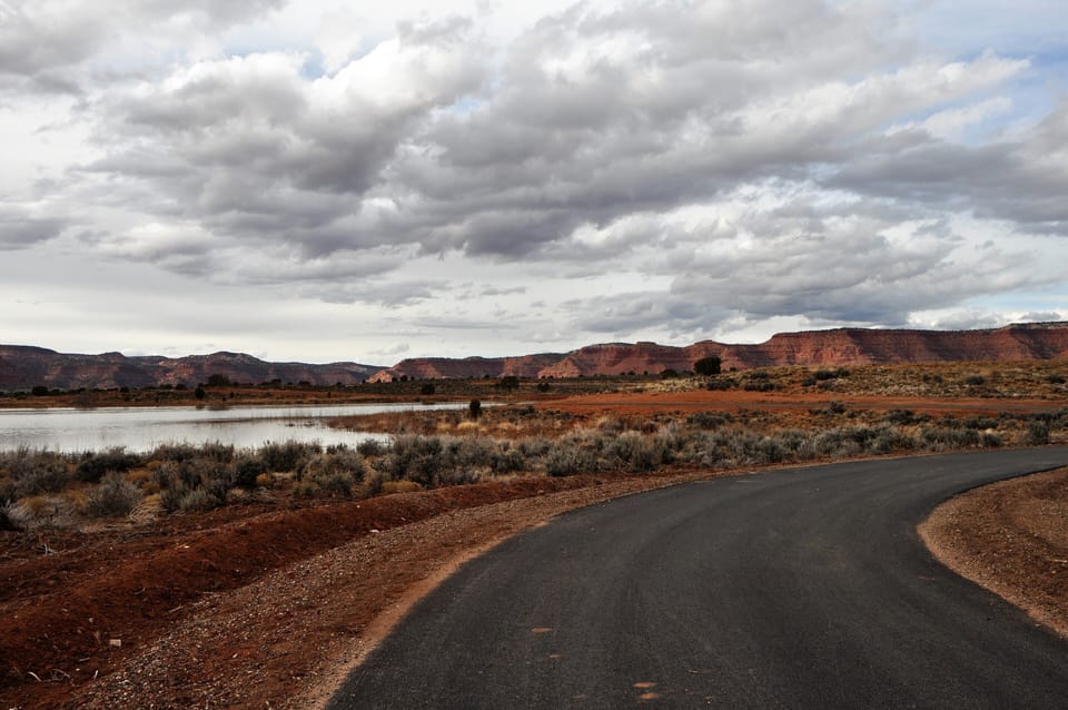 paved 5k trail around Jackson Flat reservoir,  view lots of water fowl