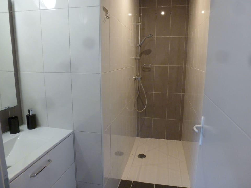 Double Room (Bergeronnette) | Bathroom | Shower, rainfall showerhead, free toiletries, hair dryer