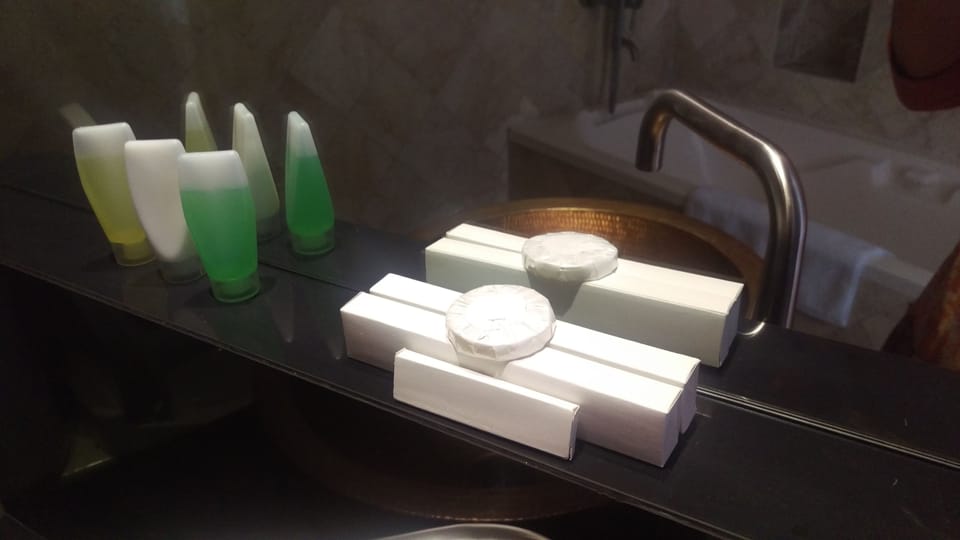 Free toiletries, towels