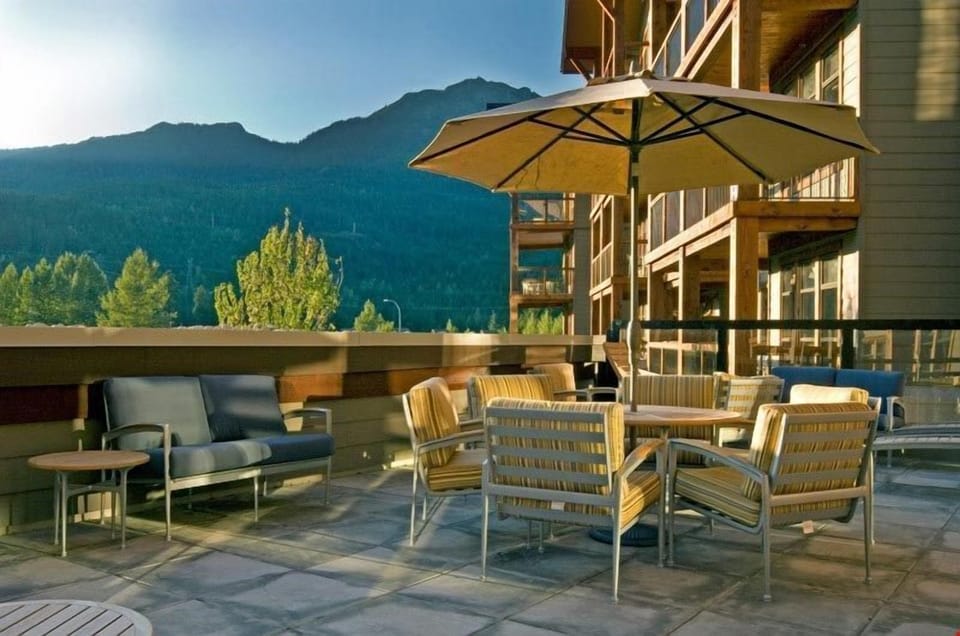 Spend time with friends and family on the outside patio.