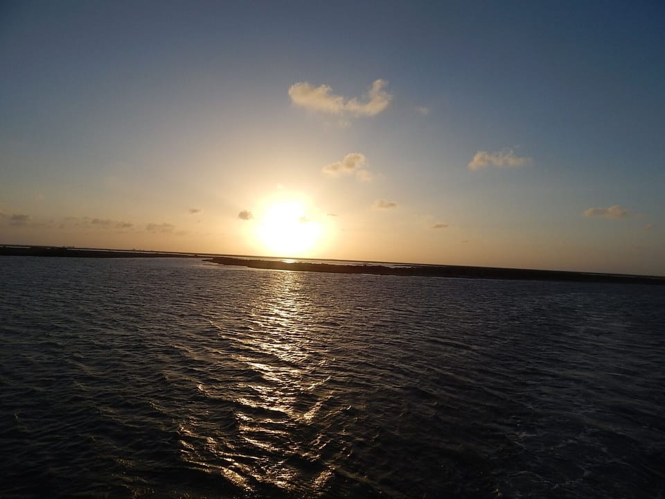 Sunset when we were on whale watch tour.