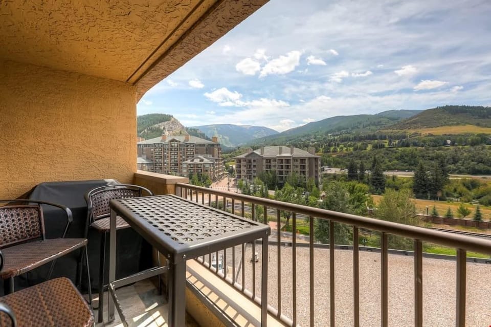 Breathe in the fresh alpine air from the private patio.