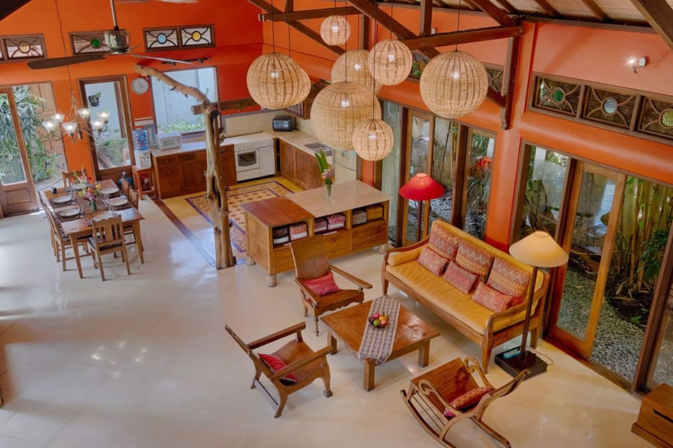 Main living space from upstairs balcony